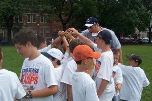 Bears Youth Camp Group Huddle